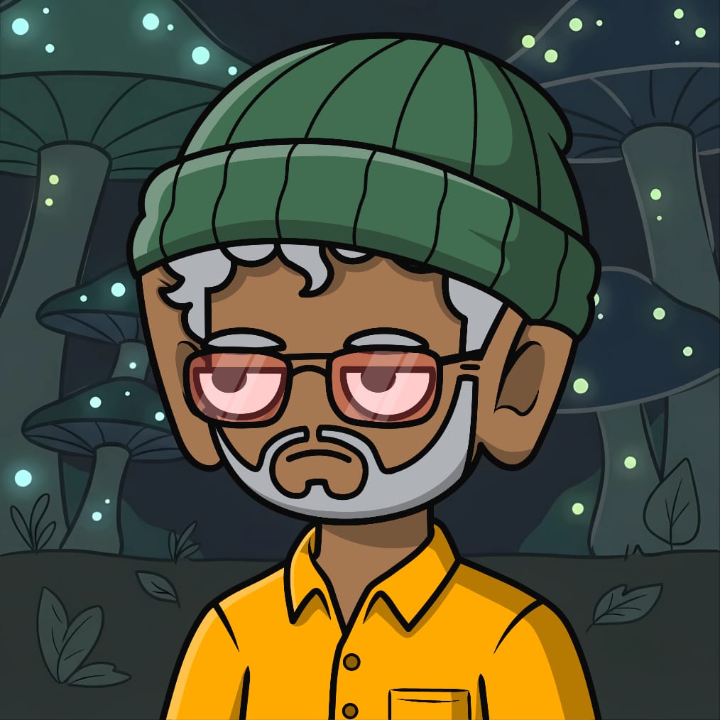 Faunz character with bear-fur hair and toga